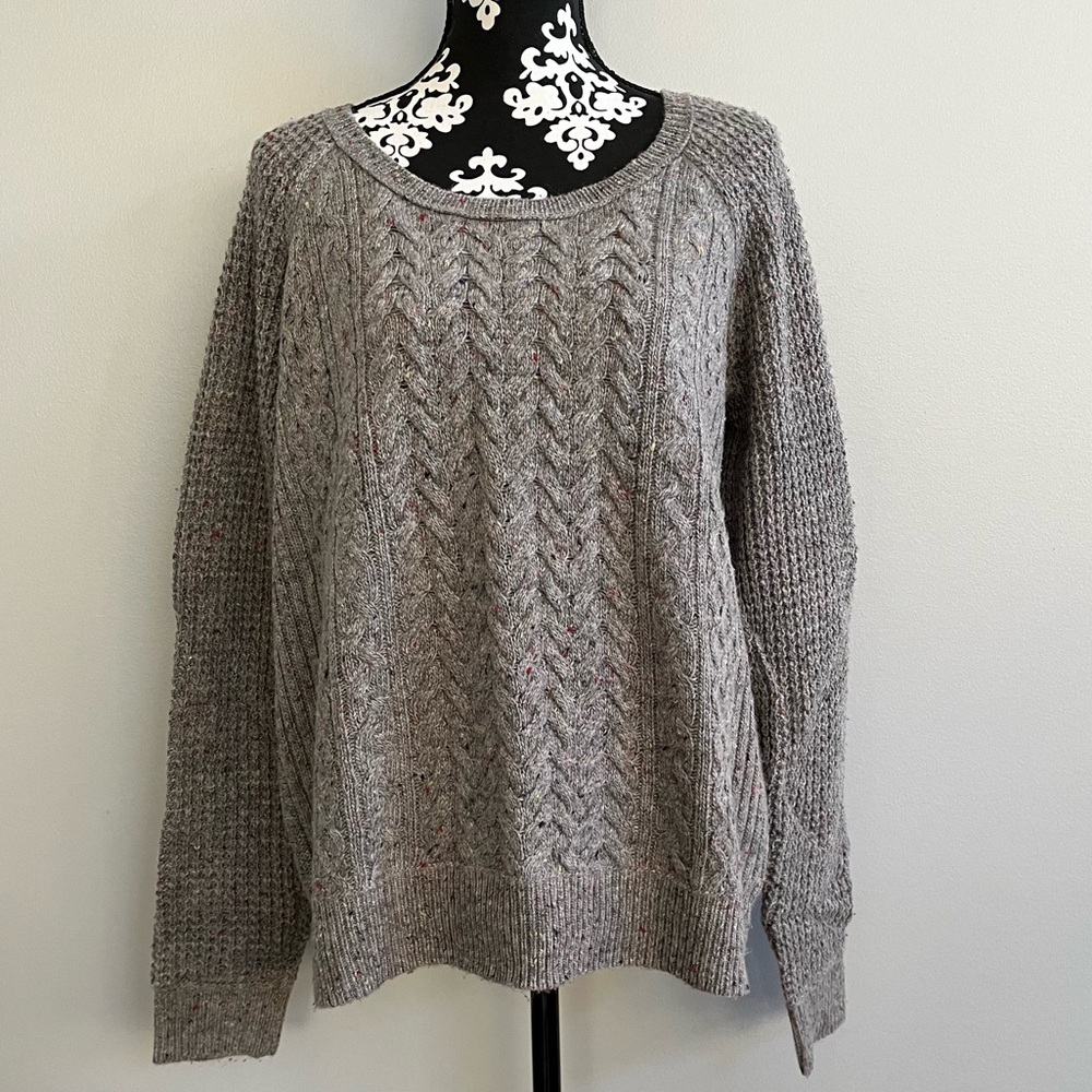 a.n.a Wool Blend Sweater Size XL Cabincore Office Cozy Fisherman